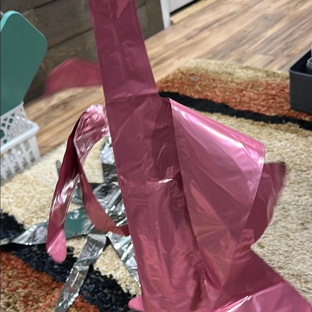 Balloons Qty 2 Pink & Silver Star-Shaped Party Balloons Birthday Decoration NWOT